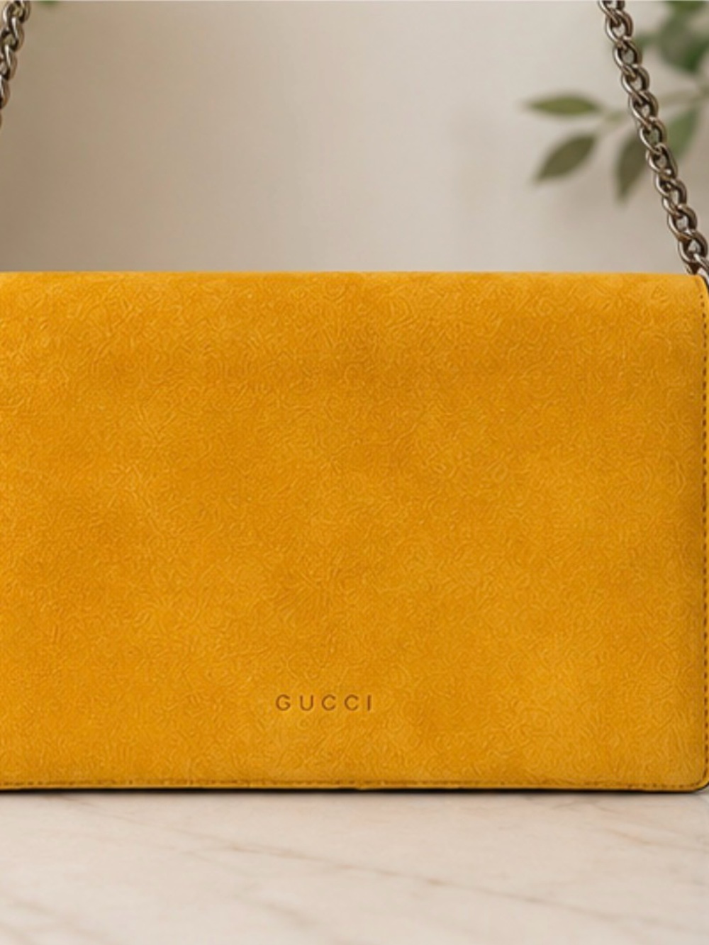 Gucci Dionysus Suede Wallet On Chain WOC in Rare Mustard Yellow COA INCLUDED 💛 - Picture 8 of 10